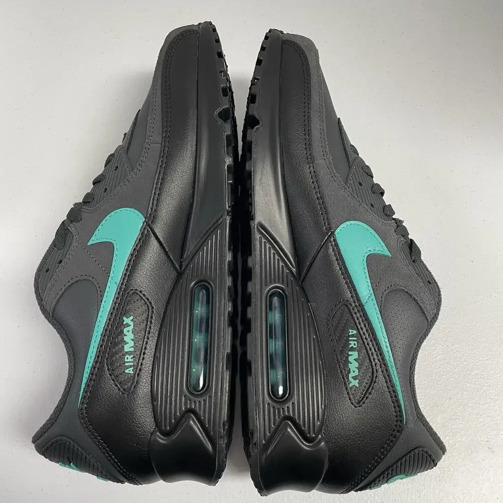 Nike Air Max 90 Tiffany IF0670 002 Size 15 Black Leather Low Top Sneaker Blue